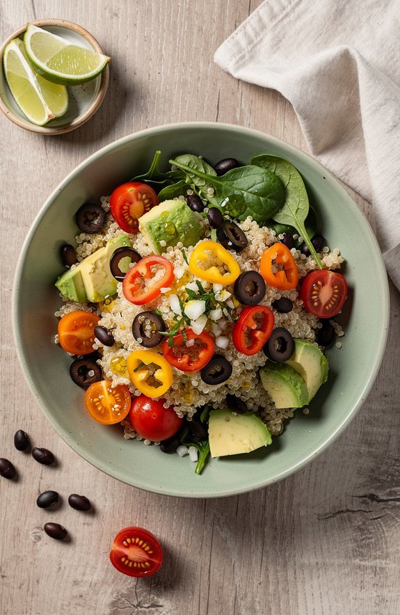 summer quinoa salad bowl