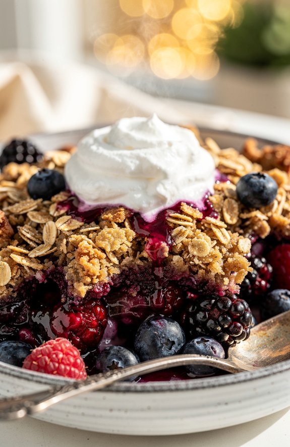 surprising summer berry crisp