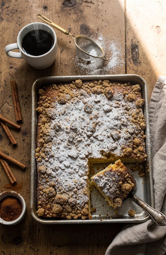 sweet crumbly coffee cake