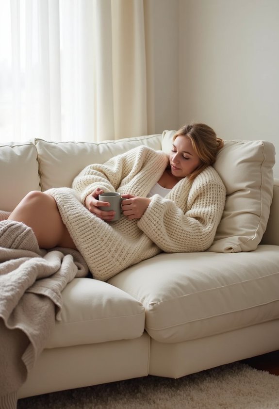 textured waffle knit comfort