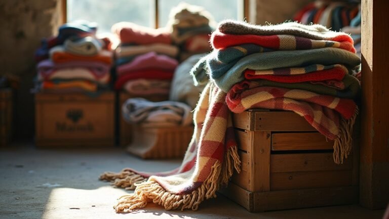 thrift store vintage blankets