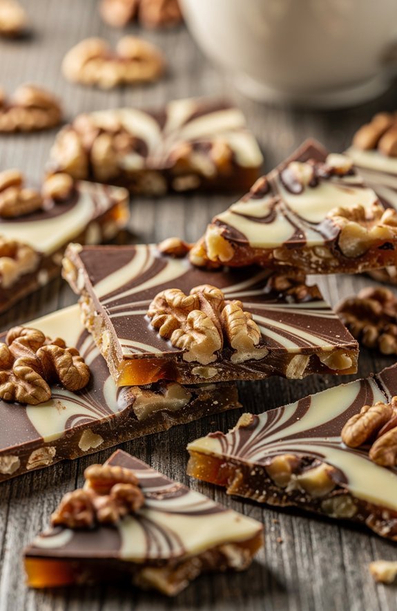 toffee walnut chocolate marble