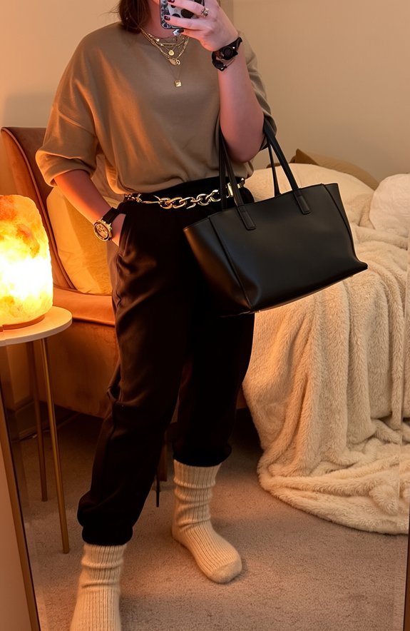 transform joggers with accessories