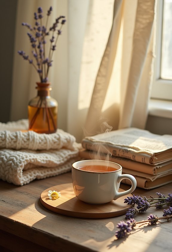 warm chamomile for relaxation