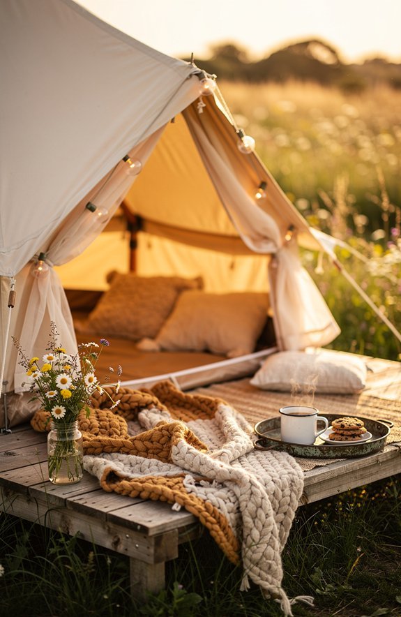 glamping lite with air mattress