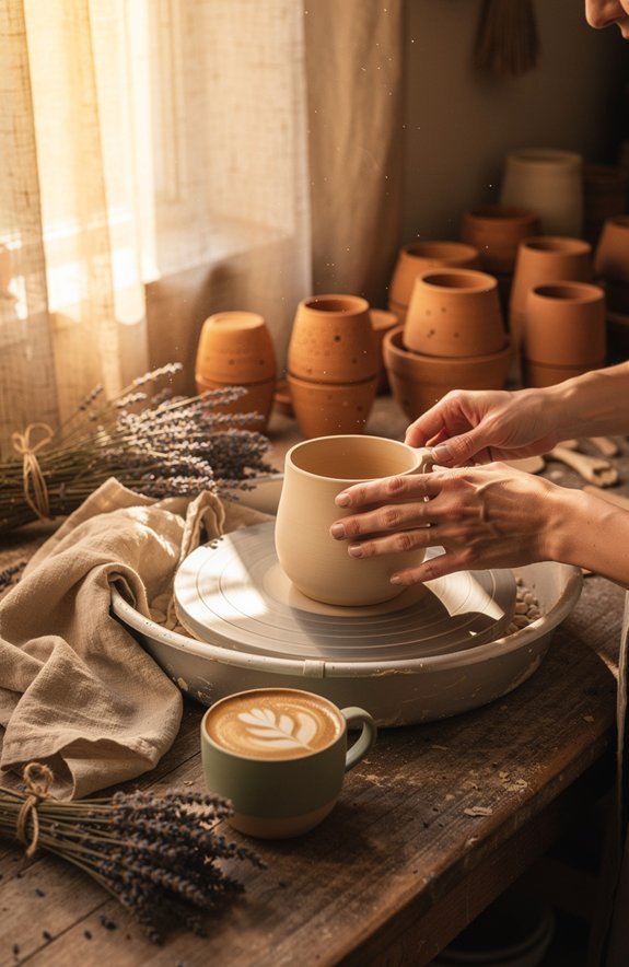 pottery and latte art
